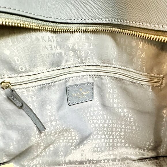 kate spade Laurel Way Suede & Hair-Calf Hadlee Tote Bag Smokey Pearl - Picture 14 of 16